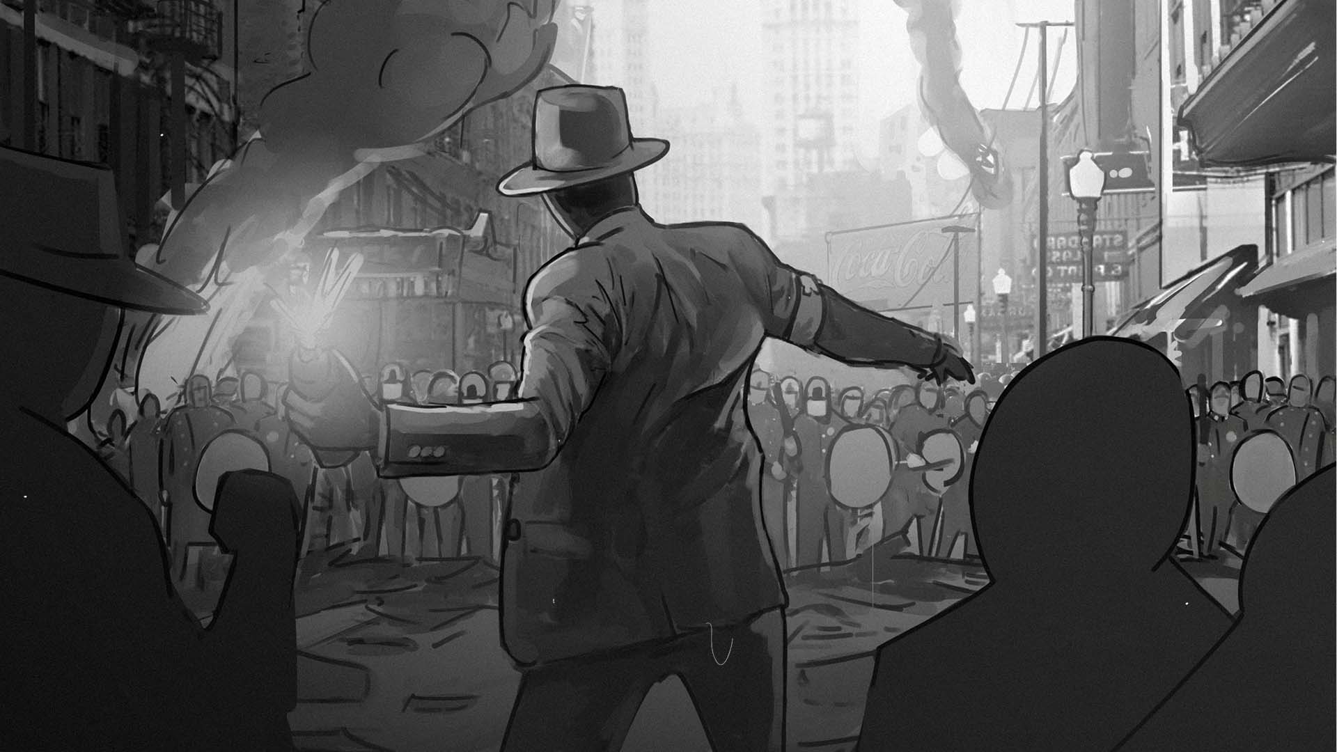 The strike turns violent
